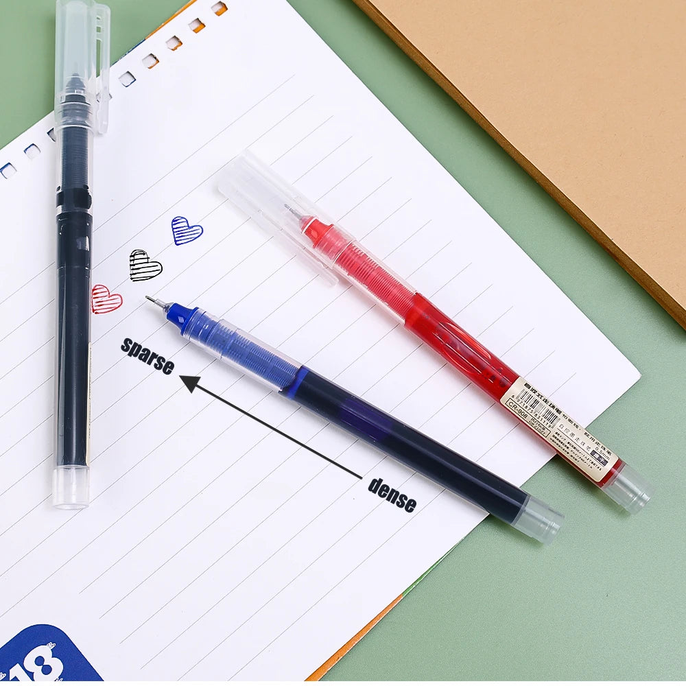 1-20Pcs Needle Type Gel Ink Pens Black/Blue/Red 0.5mm Liquid Ballpoint Pen Students Stationery School Office Writing Tool