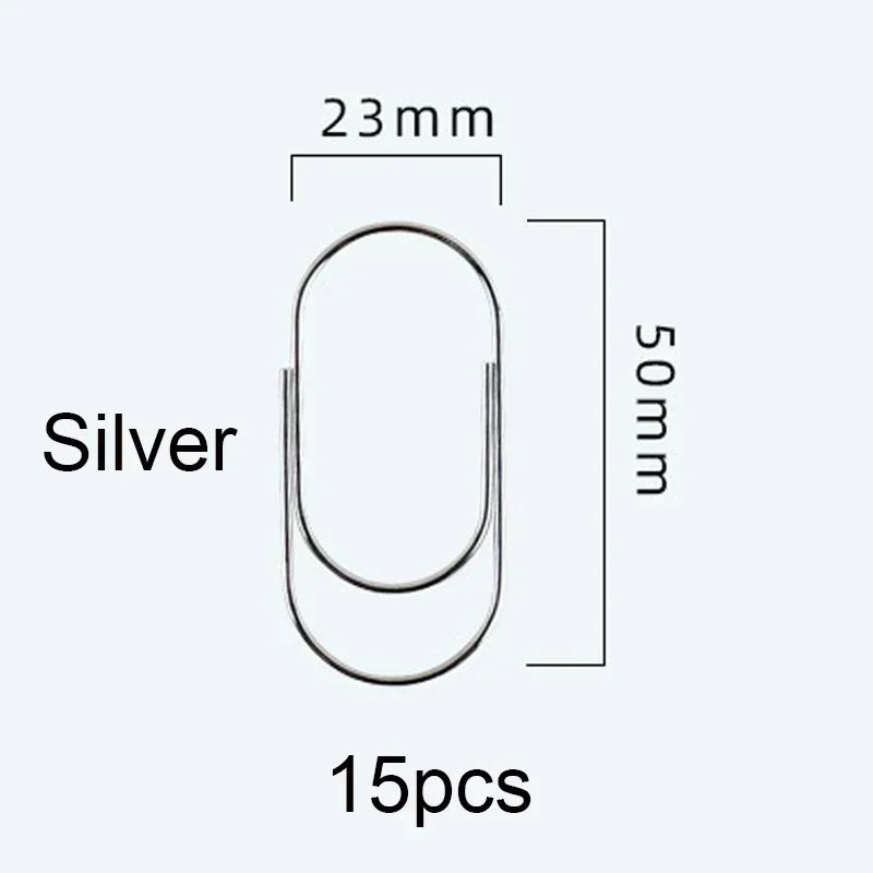 Factory Supply 25pcs/15pcs 50x25mm Large Size Paper Clips 4 Colors Available Large Wide Paper Clips on Promotion