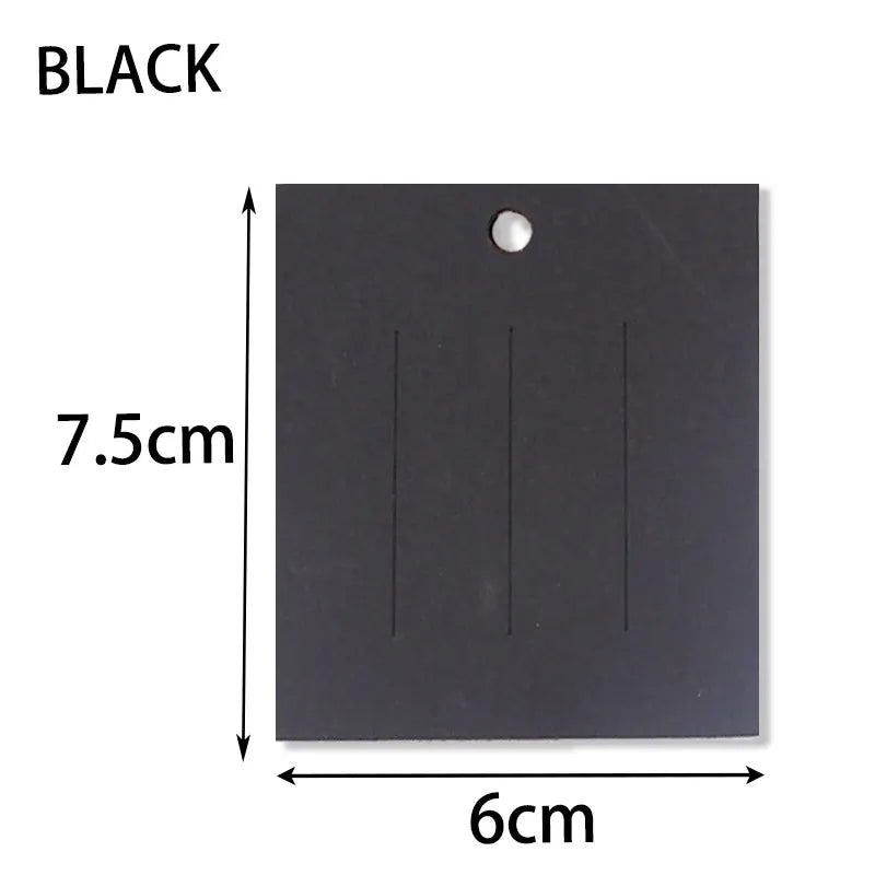 50pcs 7*10cm Barrettes Hairpins Packing Cards Kraft Paper Card For Hair Accessories Display Card Hair Clip Packaging Price Tags