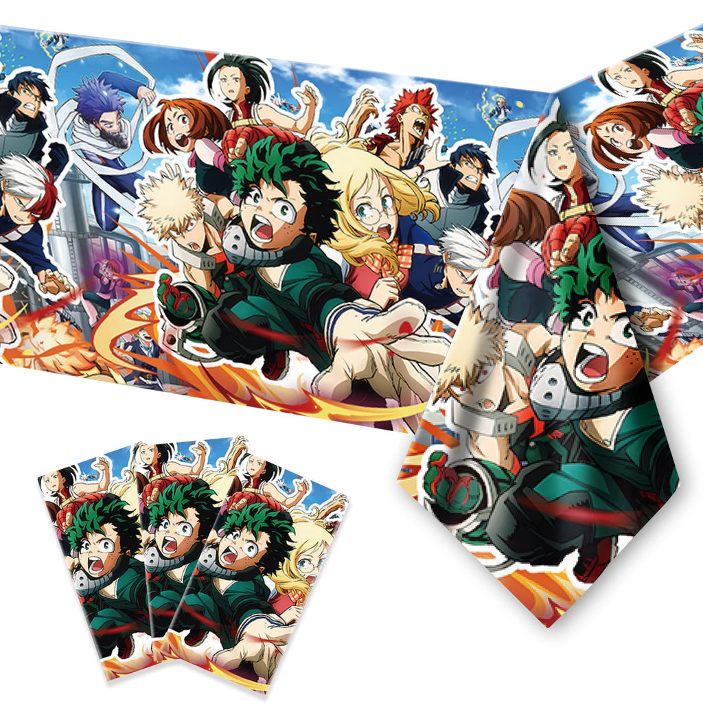 My Hero Academy Birthday Party Decoration Disposable Tableware Cup Tablecloth Balloon Backdrop Cake Topper Baby Shower Supplies