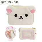 2025 New Kawaii Rilakkuma Peripheral Transparent Wallet Anime Themed Card Case And Key Case Storage Organizer Girl Birthday Gift