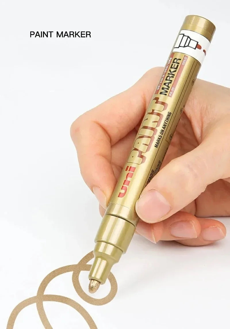 1pcs Japan UNI Paint Marker PX-21 Color Oil-based Permanent 0.8-1.2mm Tire Touch Up Painting Waterproof Graffiti Art Supplies