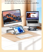 Laptop Stand 360° Rotatable Notebook Holder Liftable Desk Riser Stand Aluminum Alloy Stand Compatible With 9.7-17.3 Inch Laptops
