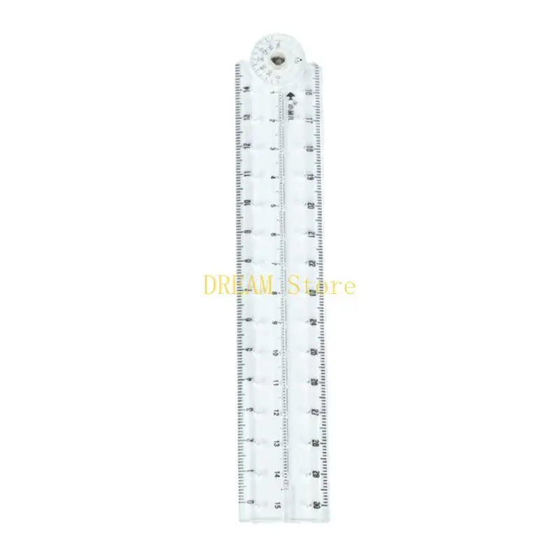Clear Folding Ruler Measuring Length 0-30cm Centimeters Scale Math Drawing Ruler Best Sale