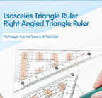 8-Piece Set of Measuring Rules for Students Including Compass Measuring Angle Ruler Triangular Ruler Measuring and Drawing Compl