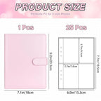A5 Notebook Photocard Binder 25pcs Page(4 Grids)  PU Leather Loose Leaf Organizer Photo Binder Book Kpop Photo Albums Idol Cards