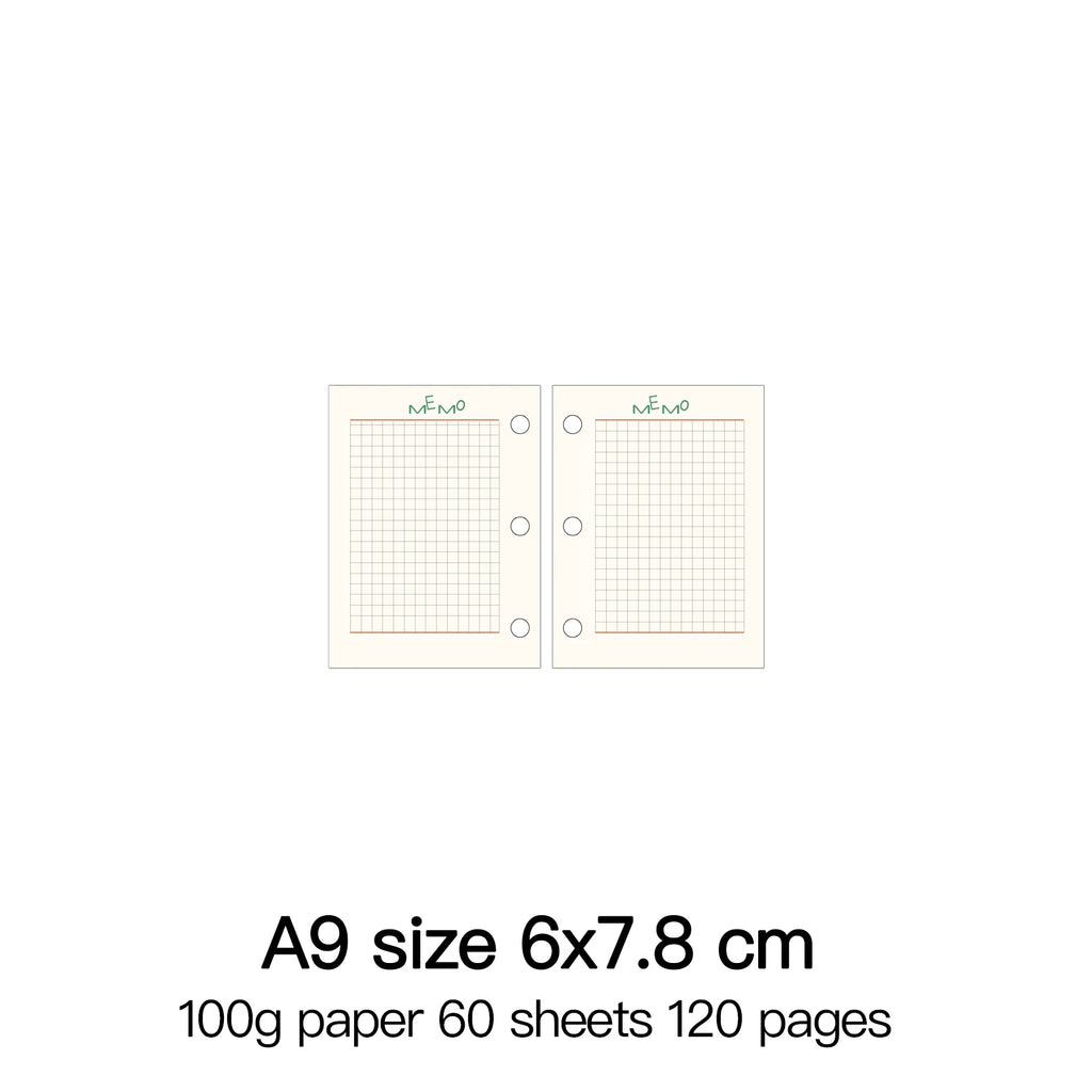 High Quality Ring Binder Notebook A5 Personal A6 A7 A8 Size Insert Refills Loose Leaf Spiral Diary Planner Inner Core 100g Paper