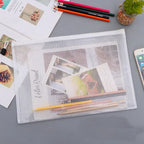 3/5PCS Stationery Storage Bag Folder File Mesh Zipper Pouch A3 A4 A5 A6 Document Bag Zip File Folders School Office Supplies
