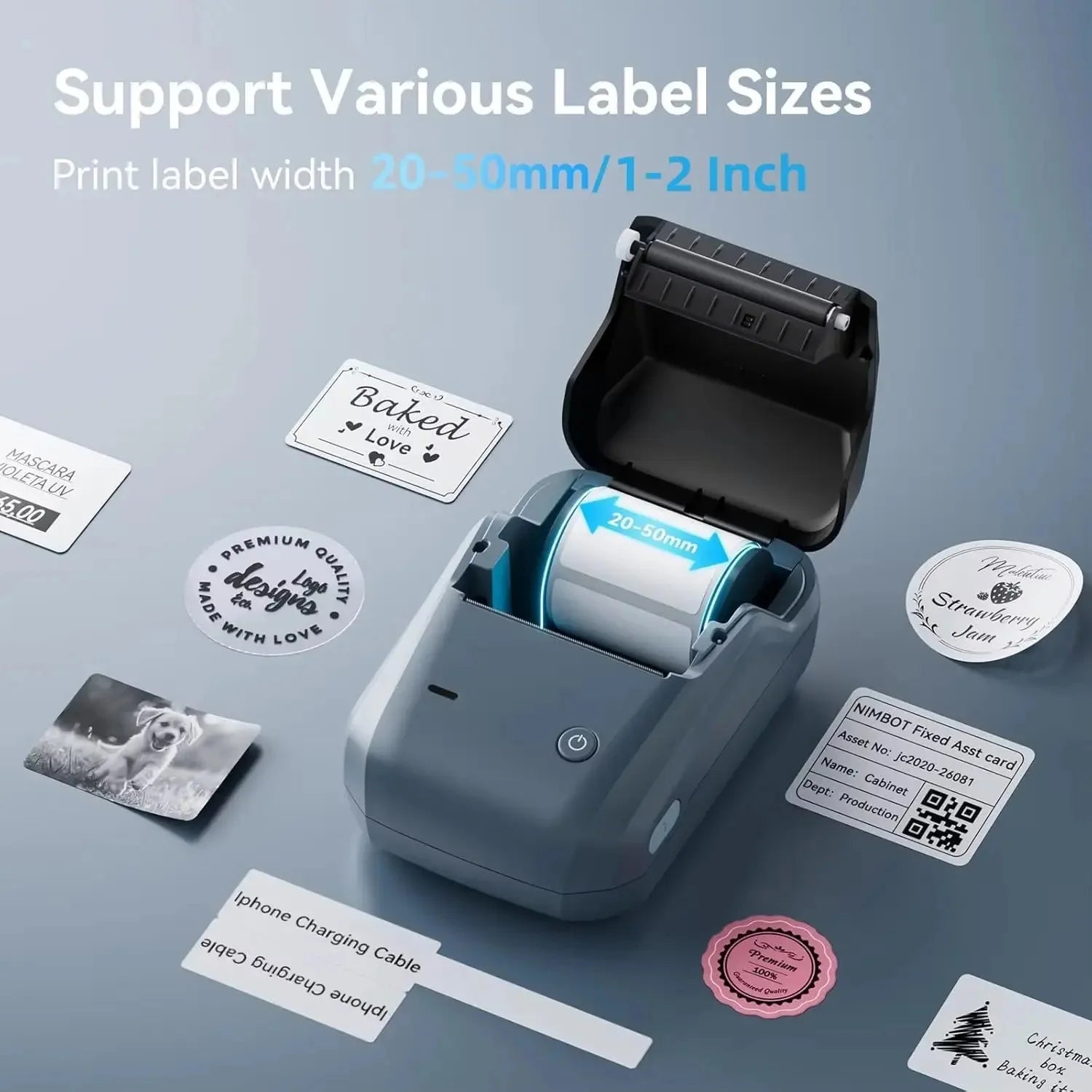 Niimbot B1 Mini Bluetooth Thermal Label Printer Portable Self-Adhesive Sticker Maker, Pocket Thermal Label Machine, Compatible With Mobile Phone & PC, Ideal For Home Office School Small Business Organization