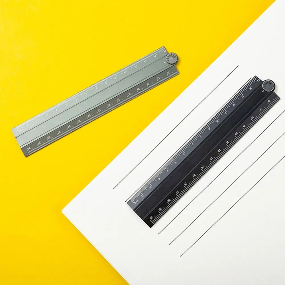 High Quality 30cm Folding Ruler Aluminum Alloy Multifunctional Stationery Ruler Drawing Measuirng Tool Metal Ruler Students