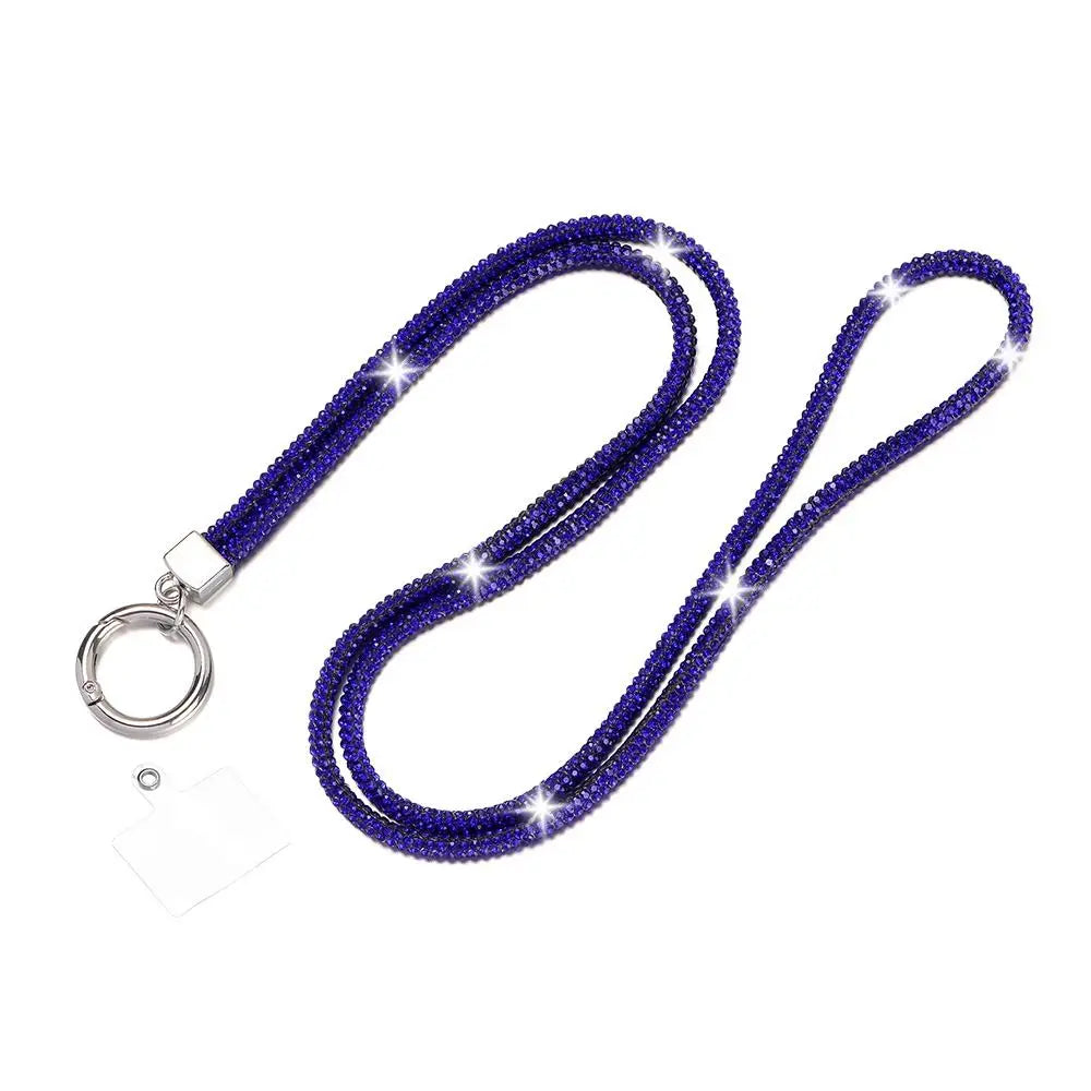 Glitter Rhinestone Phone Lanyard Phone Diamond Crystal Chain Straps Keychain Hanging Anti-lost Rope Mobile Phone Strap