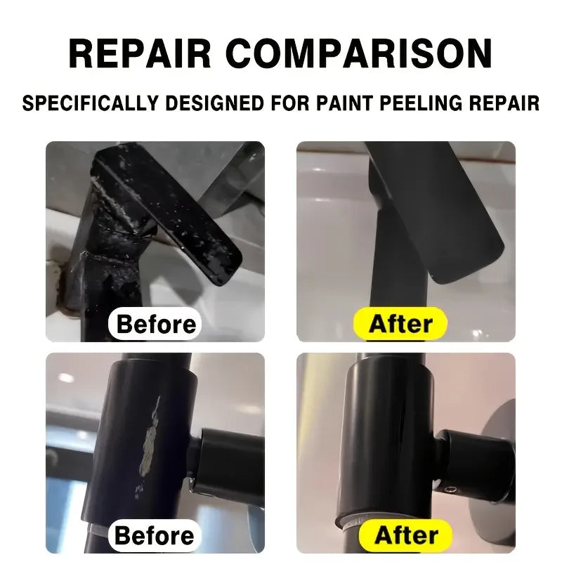 Metal Touch-Up Paint Pen | Black/White/Gray | Faucet Scratch Repair | Bathroom Kitchen & Car Rim Restoration