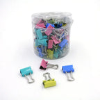 60pcs/lot 15mm Colorful Metal Binder Clips Paper Clip Office Stationery Binding Supplies
