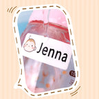 Custom Transparent Self-adhesive Baby Name Sticker Customised Kindergarten Tag in Hebrew Personalized Waterproof Stickers Label