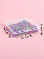 100 Heart-Shaped Metal Colorful Paper Clips, Note Card Bookmark Clips, Creative Office Supplies, Stationery Gifts for Friends