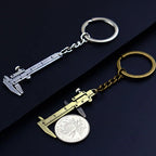 New Fashion Car Key Mini Vernier Caliper Portable 0-40mm Keychain Measuring Gauging Tools Car Turbo Key Chain Ring Ruler Caliper