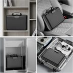 Fireproof File Organizer with Lock, Hard-Shell Case Fireproof Document Box with 13 Accordion File Folder, for Important