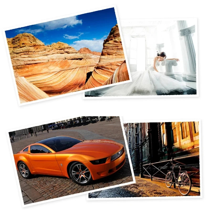 A4 100 Sheets Glossy Photo Paper 8.27 * 11.69 Inch 160gsm 120g High Gloss Quick Dry for Canon Epson HP Color Inkjet Printer