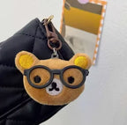Kawaii Rilakkuma Easy Bear Phone Rope Chain Keyrings Lazybear Doll Keychains Bag Key Pendants Gift