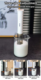 Coffee Milk Frother Portable Electric Milk Frothers Kitchen Miniature Milks Foam Machine Decoration Mixer Blender Coffeeware