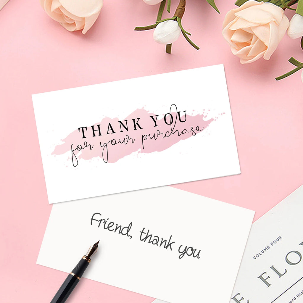 50pcs Thank You Card for Business,Party,Thank You Cards Small Business Supplies,Thank You For Your Order Card for Gift Packaging