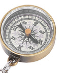 2PCS Lightweight Compass Keychain Vintage Zinc Alloy Pocket For Outdoor Camping/Travel/Direction Navigation Tool Survival Guide
