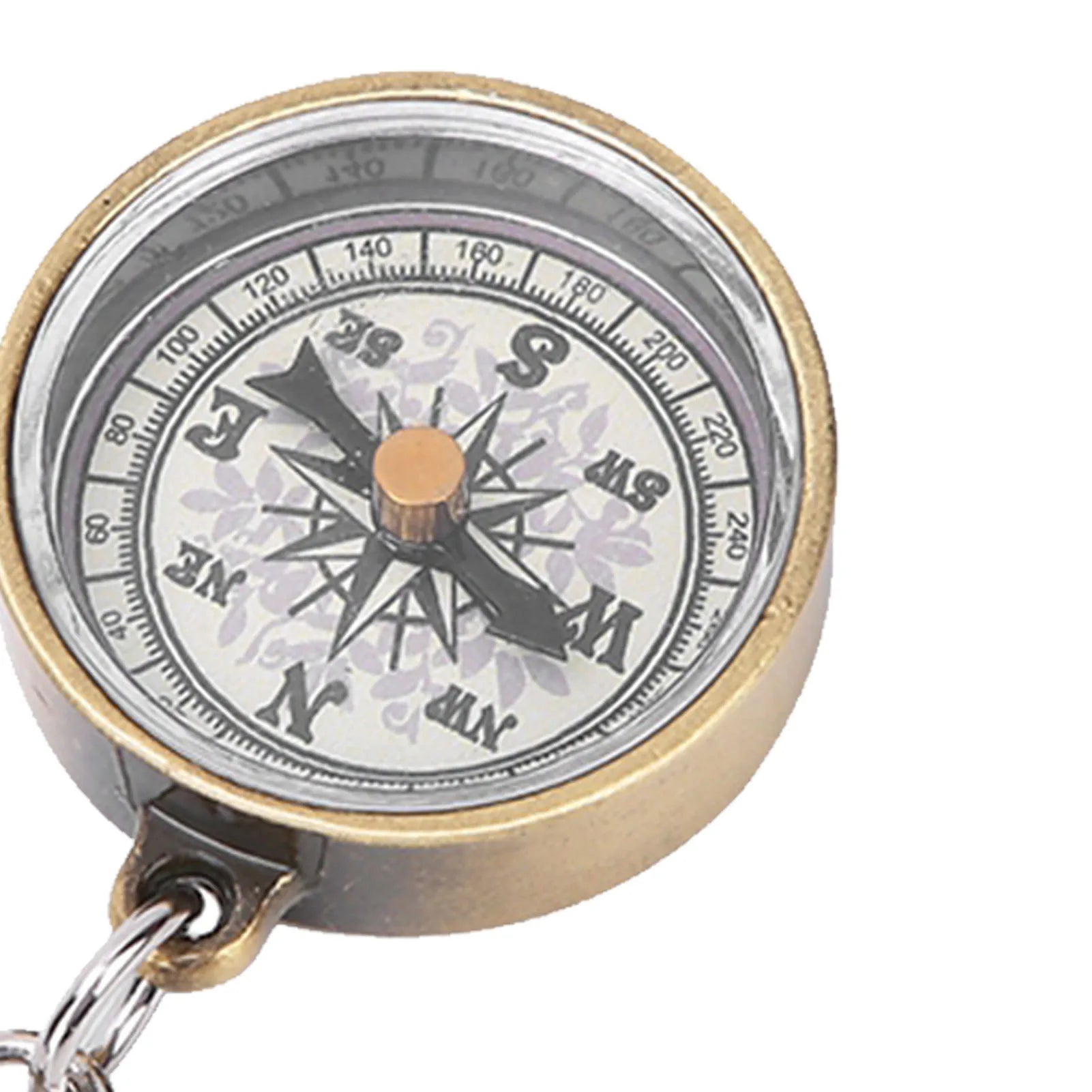 2PCS Lightweight Compass Keychain Vintage Zinc Alloy Pocket For Outdoor Camping/Travel/Direction Navigation Tool Survival Guide