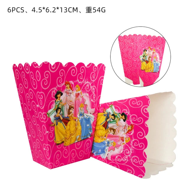 Princess Party Supplies Birthday Disposable Tableware Set  Tablecloth Paper  Plate Napkin for Kid Girl Birthday Supplies
