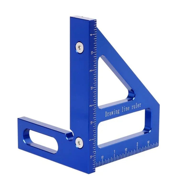 Miter Triangle Ruler Aluminum Alloy Woodworking Square Protractor High Precision Layout Measuring Tool for Engineer Carpenter