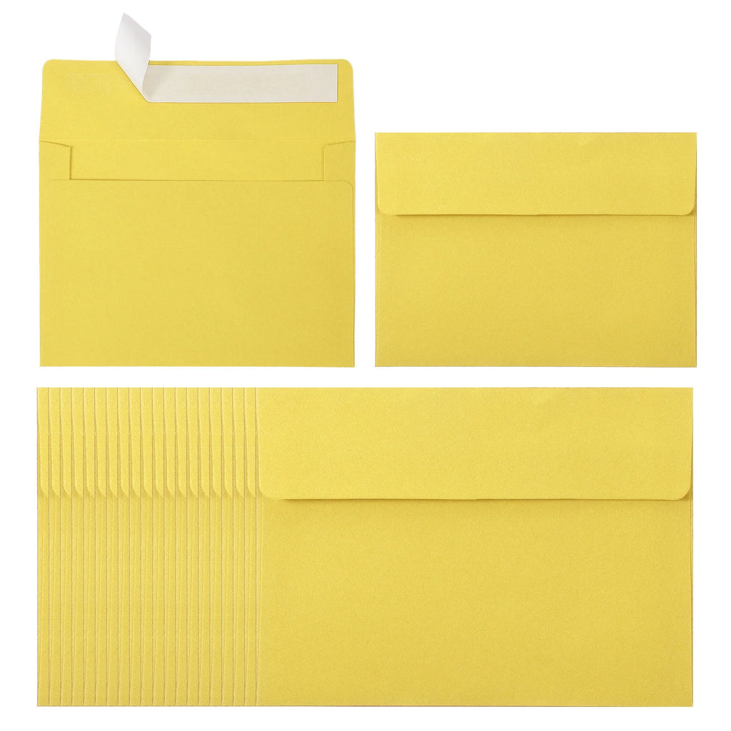 24Pcs A2 Envelopes Self Seal 110gsm Paper Invitation Envelopes for Postcard Wedding Greeting Cards Photos Announcement Mailing