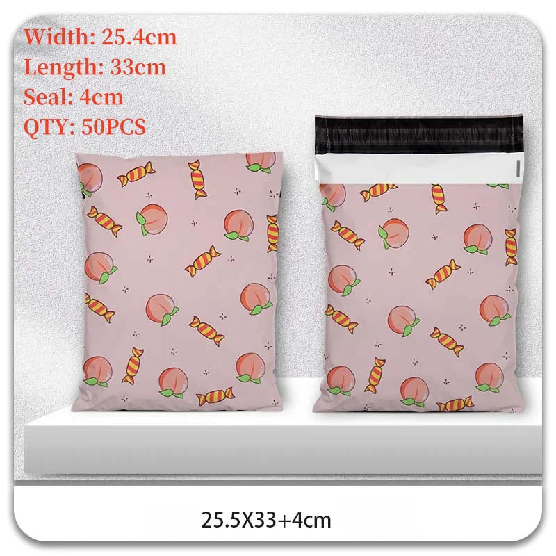 PE Plastic Self-Seal Mailbag，50PCS Thicken Shipping Bags, Cute Cartoon Poly Envelope, Panda Postal Courier Bags