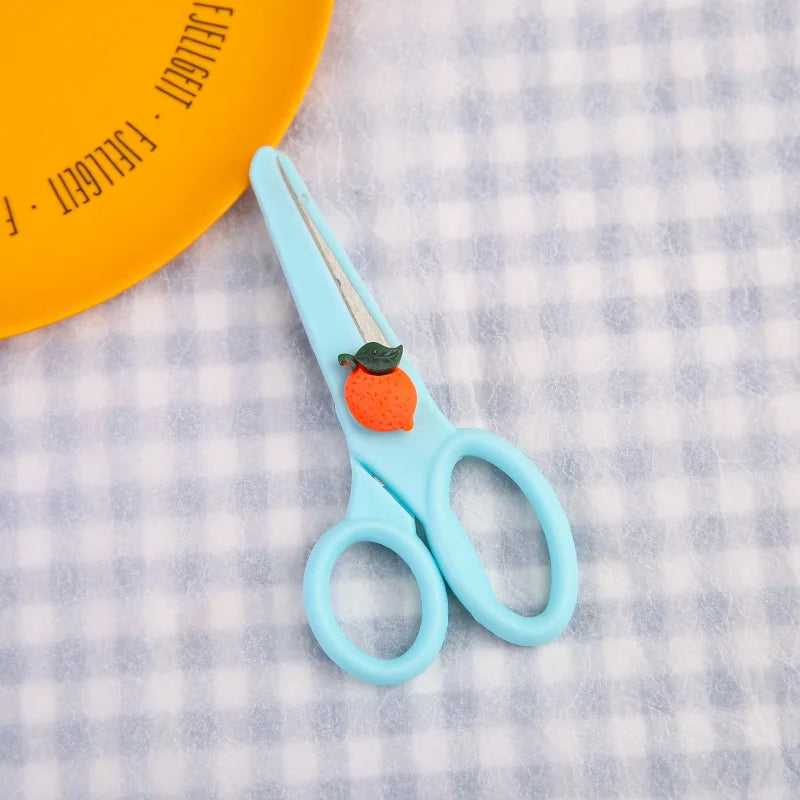 1pcs Cartoon Child Safety Scissors Stationery DIY Paper Cutting Cute Student Office Portable Art Scissors Tool