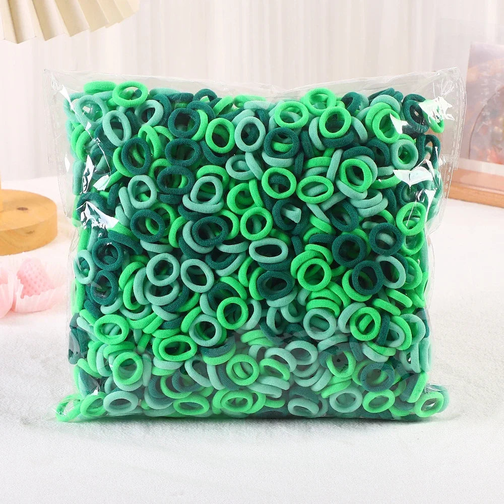 50/300/500 pcs Girls Colorful Elastic Hair Bands Ponytail Hold Hair Tie Rubber Bands Scrunchie Hair Accessories Bands for Girls