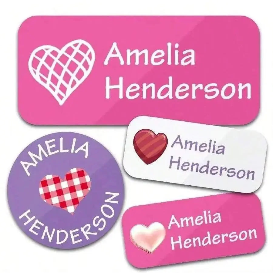 Custom Name Stickers 130 Pieces - Waterproof Personalized Adhesive Labels for Clothing