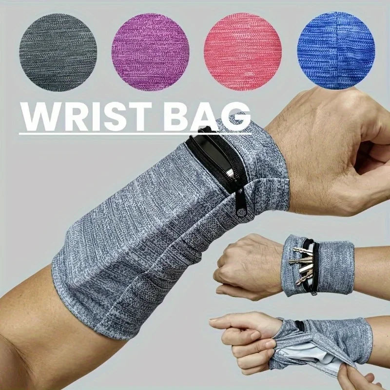 1pc Black Storage Bag for Neutral Wrist Supports Suitable for Fitness Running,Featuring a Zipper,Sweat-Absorbing Wrist Support ﻿