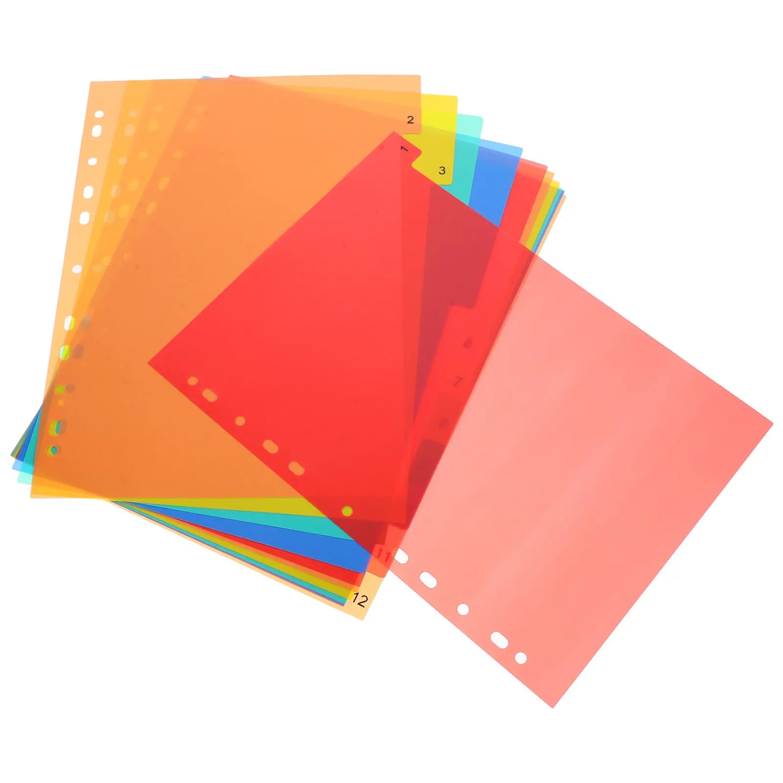 Plastic Binder Dividers A4 Loose-Leaf Writable Tabs Notebook Index Page Markers for Organizing Notebooks Journals Reports
