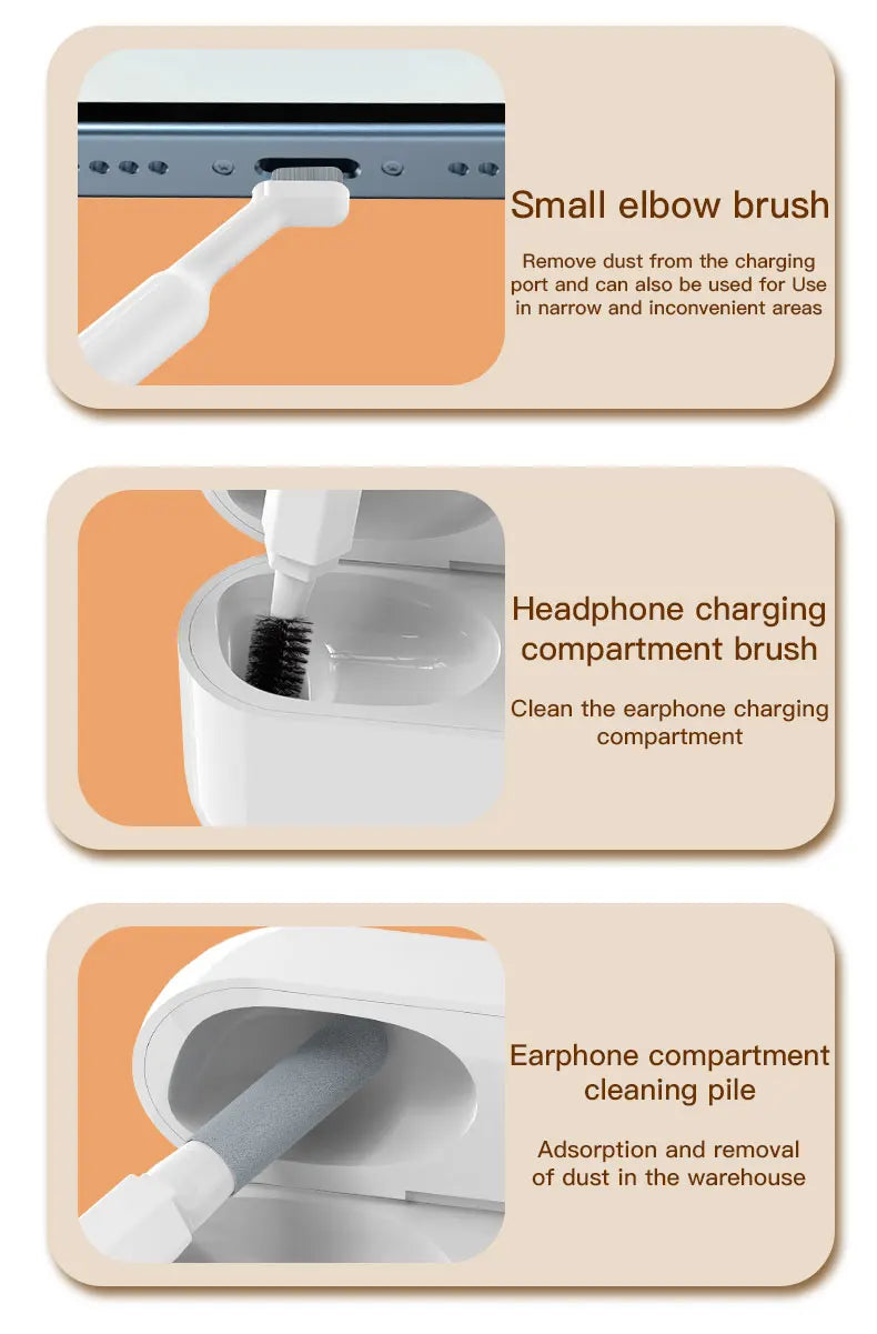 New 21 in 1 Bluetooth headset computer keyboard cleaning pen earplugs multifunctional storage screen cleaning brush set artifact