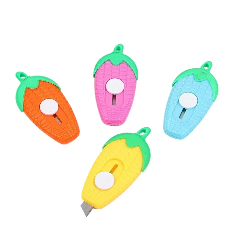 1Pcs Cuter Mini Cartoon Maize Utility Box Cutter Letter Opener Art Paper Cutter Kawaii Stationery Knif