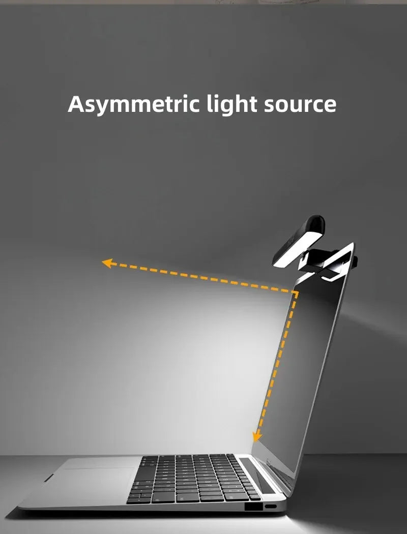 LED Screen Desk Lamp Eye Protection Stepless Dimming USB Night Lights Computer Screen Clip Monitor Learning Reading Table Lamps