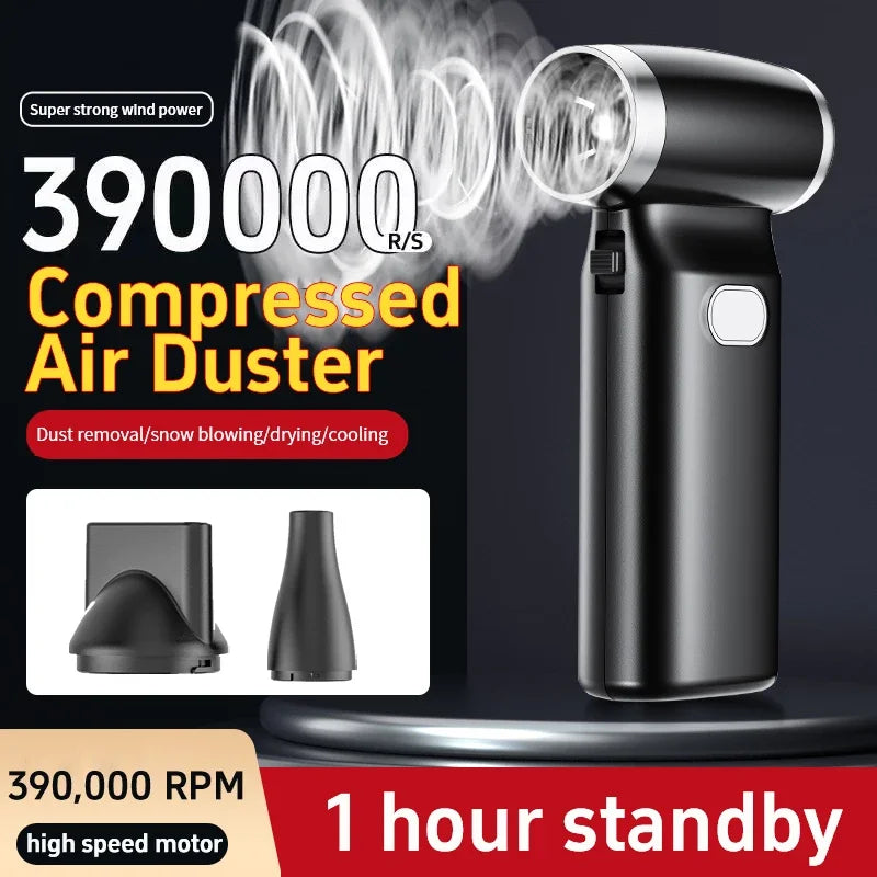 MelyBaoB Compressed Air Duster ,Handheld Turbo Jet Fan Powerful Blower-Cooling Fan,  Air Blower for Car Dryer/Home/PC Cleaning