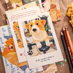 30sheets Kawaii Cartoon Animal Diary Illustration Commemorative Card Postcard Handmade Scrapbooking Material Card Paper