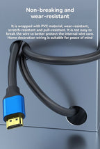 Uyellow HDMI-compatible Cable 4K 60Hz 50cm 1m 2m 3m 5m HDMI-compatible 2.1 Cable 4K 60Hz HDR 3D Effect Video for HDTV PC