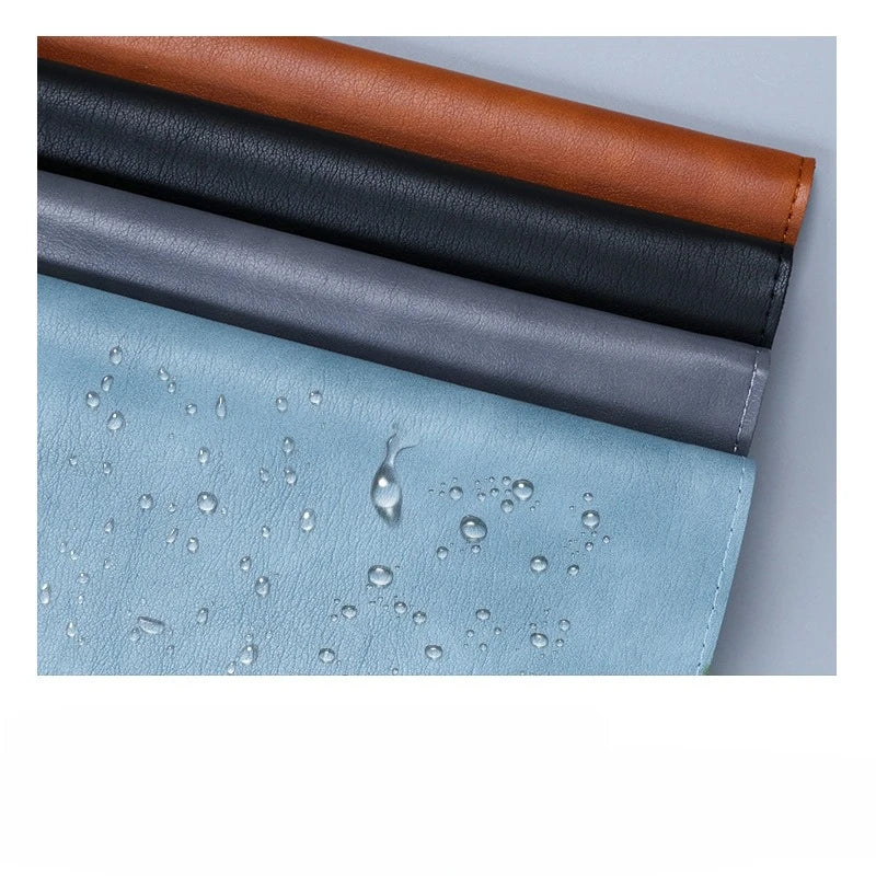 A4 Leather Document Bag Storage Bag  Large Capacity Double-layer File Folder Business Official Briefcase