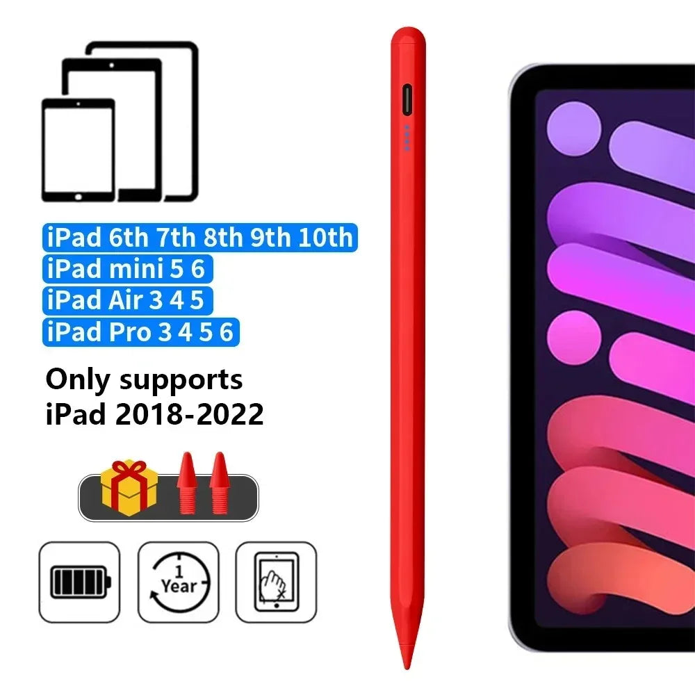 Stylus Pen for Apple Pencil LED Power Indicators Palm Rejection Touch Pencil for IPad From 2018 to 2025 Years