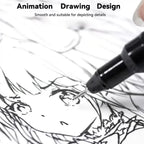Pigment Liner Pigma Pen 0.1mm/0.03mm/0.05mm/0.5mm/1mm Different Tip Black Fineliner for Sketching Drawing Micron Ink Marker Pen
