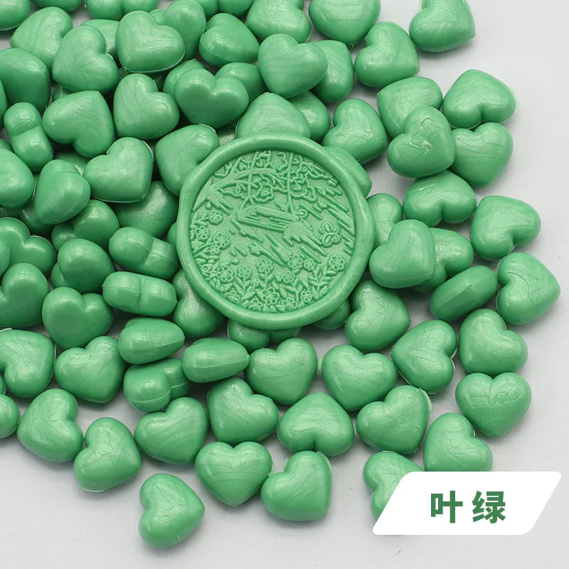 100pcs Heart-Shaped Sealing Wax Beads for Wax Seal Stamp, Great For Embellishment Of Card Envelope, Wedding Invitation