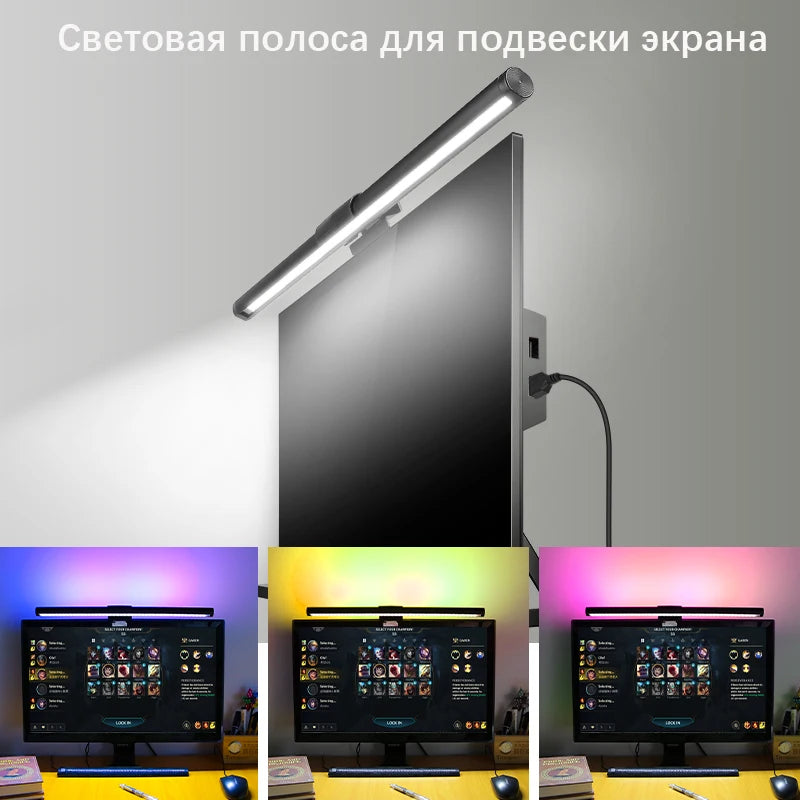 Led Monitor Light Bar Computer Lamps Reading Light Screen Hanging Desk Light Stepless Dimming Monitor For Bedroom Study Room