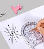 Multifunctional Geometric Function Ruler Set Mathematics Drawing Template Measuring Tool for Art Student School Office Supplies