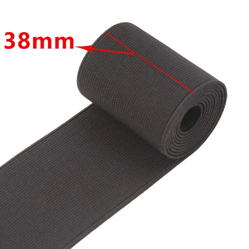 1/2/3/5M 10-80mm Black Elastic Band Nylon Rubber Bands At The Meter Apparel Sewing Bungee Cord Belt Spring Webbing Tape Supplies