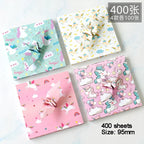 400Sheets Origami Paper Craft Folding Lucky Wish Paper Crane Craft Double Sided Folding Lucky Wish Paper DIY Color Scrapbooking